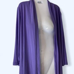 Susan Graver Lavender Drape Cardigan M
